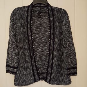 Sweater/cardi, lightweight open weave.